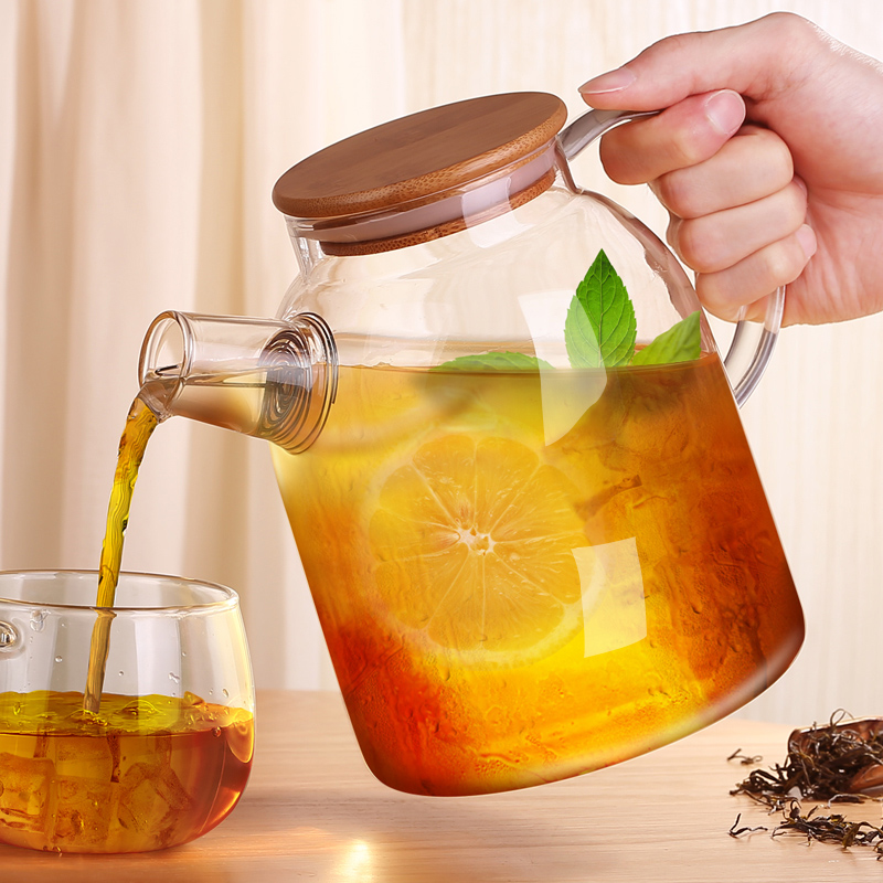 High temperature resistance Glass Bottle High-capacity pot filter Cool water bottle Flowers Teapot thickening Make tea explosion-proofin the Tableware , Tea set , Teapot category - from Buy2taobao.com to provide professional Taobao agent buy service