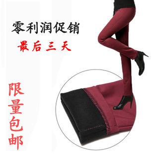  包邮秋冬韩版加绒加厚打底裤 女士保暖裤大码 显瘦小脚紧身长裤子