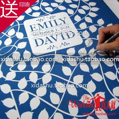 欧式婚礼指纹签到树创意签字签名本相思叶嘉宾签名册特价送收藏筒 欧式婚礼指纹签到树创意签字签名本相思叶嘉宾签名册特价送收藏筒