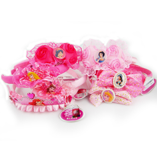  正品DISNEY迪士尼儿童女童公主头箍发箍蝴蝶结发饰发夹发卡发绳