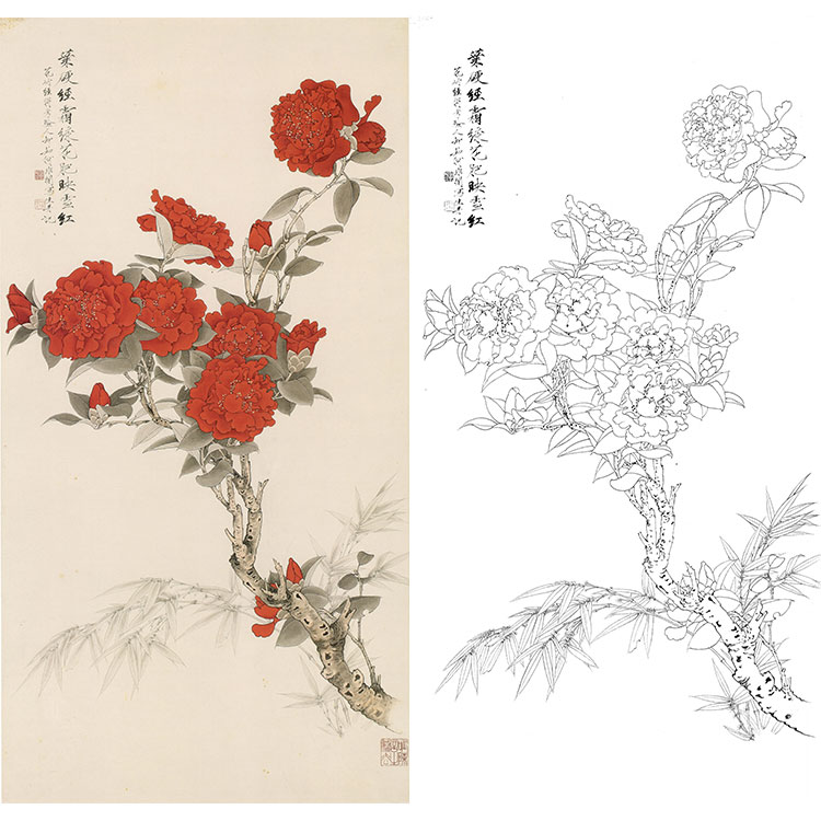 于非闇白描底稿工笔花鸟映雪花红白描底稿勾线实物打印稿YF77在类目 家居饰品, 装饰画, 国画中 - 来自Buy2taobao.com提供专业的淘宝代购服务