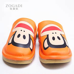  包邮真皮儿童拖鞋户外运动家居浴室舒适柔软结实卡通大嘴猴史努比