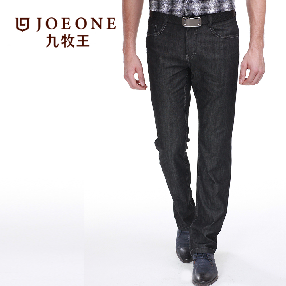 2013男装秋装新品薄款九牧王牛仔裤 直筒牛仔裤子ej02e0811a