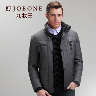  特献冬季九牧王官方正品男士棉衣商务保暖棉服外套EK56E04100