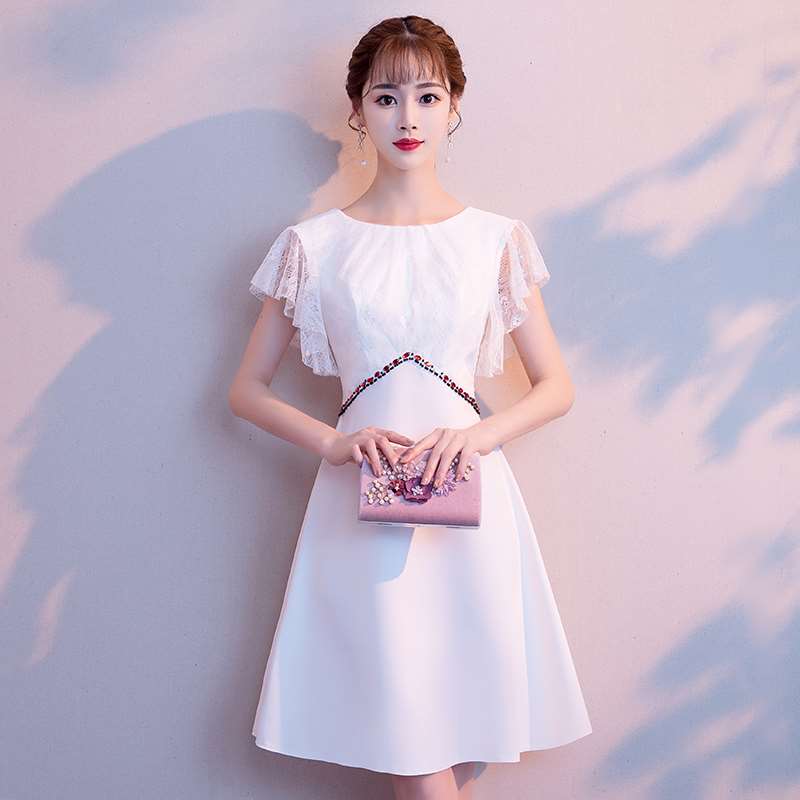 小礼服晚礼服女2018新款短款白色聚会公主生日洋装名媛宴会连衣裙在类目 女装/女士精品, 婚纱/旗袍/礼服, 礼服/晚装中 - 来自Buy2taobao.com提供专业的淘宝代购服务