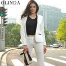 OLINDA2013春装新款女装修身黑白色小西装外套中长款女士西服通勤 OLINDA2013春装新款女装修身黑白色小西装外套中长款女士西服通勤