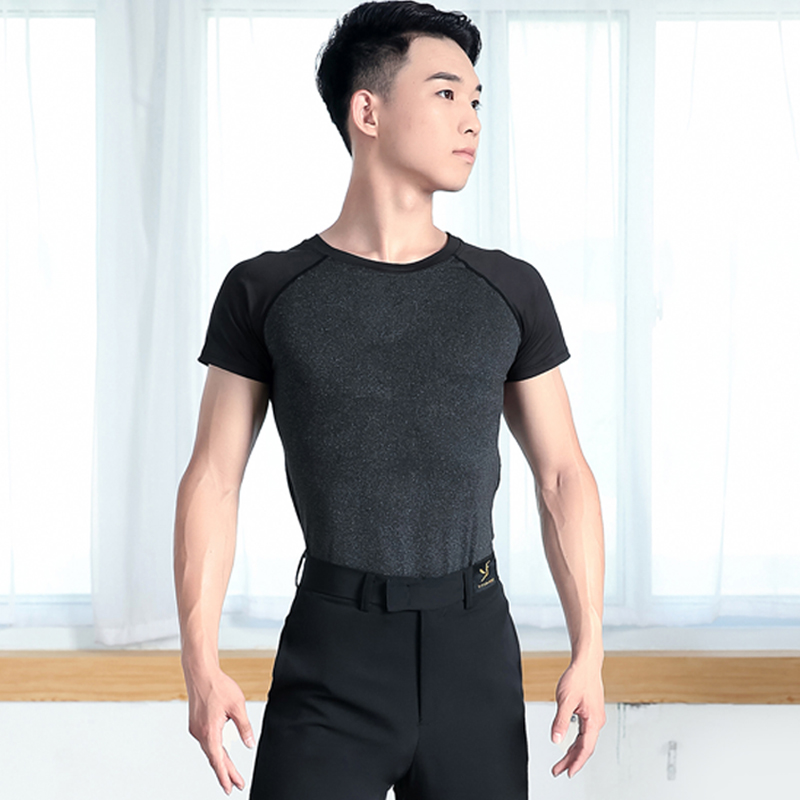 新款拉丁舞男上衣短袖摩登舞练功服男广场舞圆领男士比赛服国标舞|ruв категории движение/йога/фитнес/фанаты товаров, танец/аэробика/гимнастика, латинский танец, латинский танец. - от Buy2taobao.com для оказания профессиональной услуги покупки агента Taobao