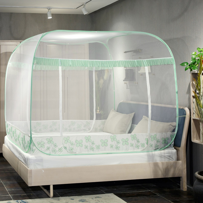 免安装蒙古包蚊帐1.5米/1.8m床双人三开门家用方顶可折叠拉链蚊帐在类目 床上用品, 蚊帐中 - 来自Buy2taobao.com提供专业的淘宝代购服务