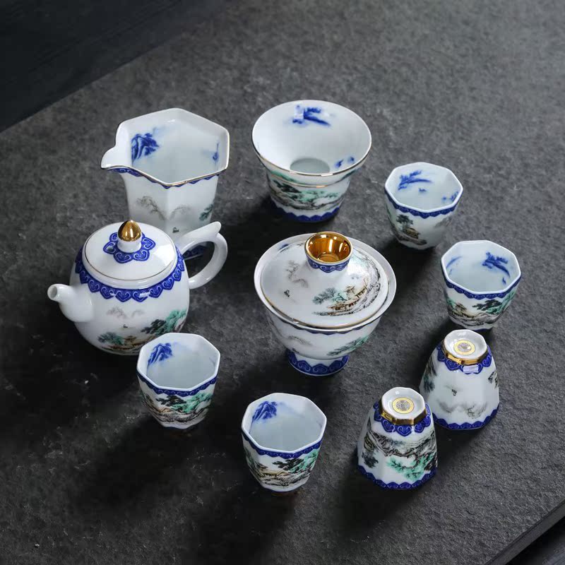 Forbidden City Winchance tea utensils landscape Other people Kungfu Online Tea Set household Gift box a complete set teacup ceramics Officialin the Tableware , Tea set , Kung Fu Tea category - from Buy2taobao.com to provide professional Taobao agent buy service