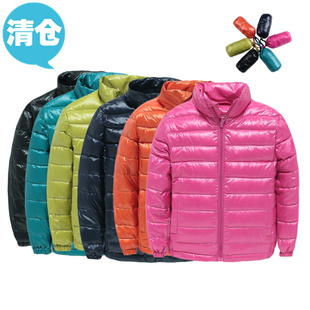  春装新品特价超轻薄款优衣库儿童装学生装羽绒服男装女童潮