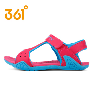  【361度】正品女童凉鞋 夏季儿童露趾防滑超轻沙滩凉鞋女K8224040