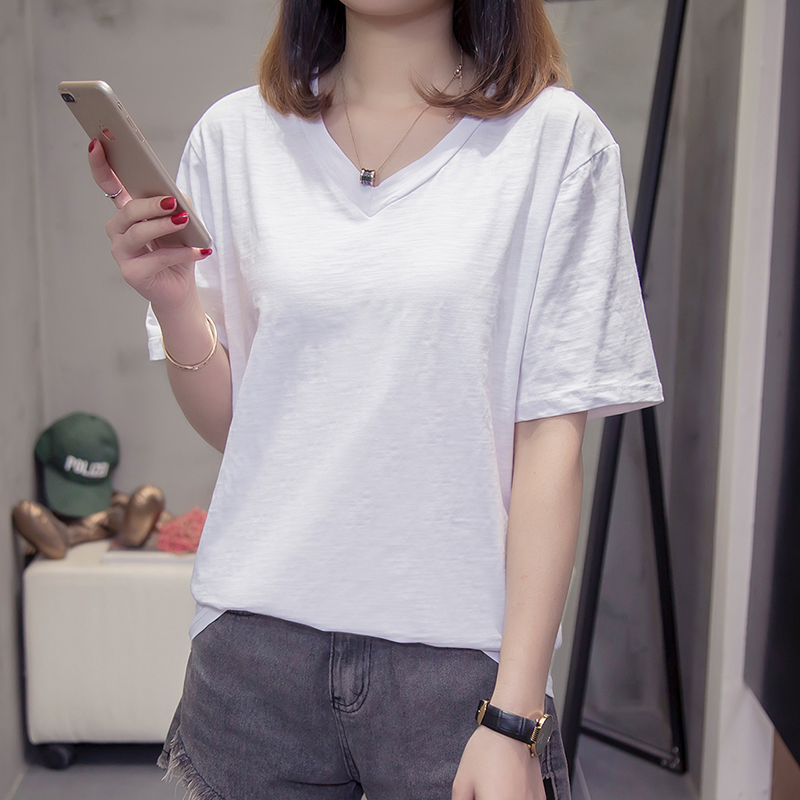 运动短袖女健身衣夏季韩版宽松V领速干跑步t恤透气吸汗瑜伽服上衣在类目 运动服/休闲服装, 健身服装, 健身衣中 - 来自Buy2taobao.com提供专业的淘宝代购服务