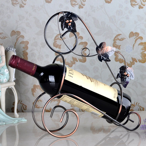 热销家庭装饰 创意酒架家居软装饰品家具酒柜摆饰家庭房间摆设玄关桌面艺术摆件_易购街