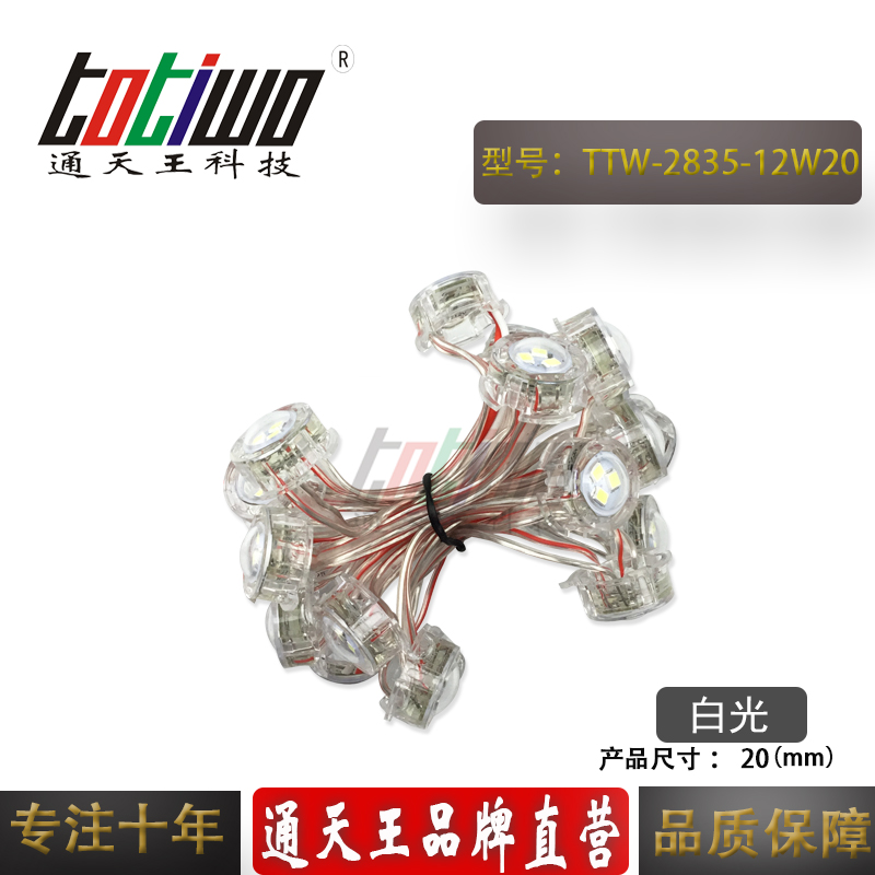 12V20MM白光LED外露穿孔防水2835SMD贴片灯串广告招牌 晶元芯片在类目 家装主材, 光源, 其它光源中 - 来自Buy2taobao.com提供专业的淘宝代购服务