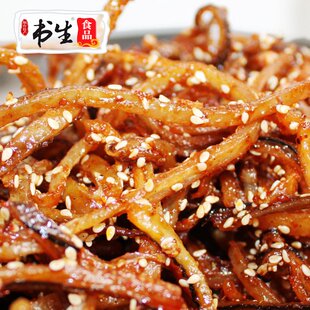  [书生食品] 蜜汁孜然味 香辣芝麻鳗鱼丝300g (100gX3袋) 全国包邮