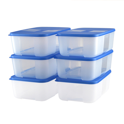 特百惠保鲜盒 冷冻冷藏长方形塑料冰箱收纳盒透明密封盒套装1.7l