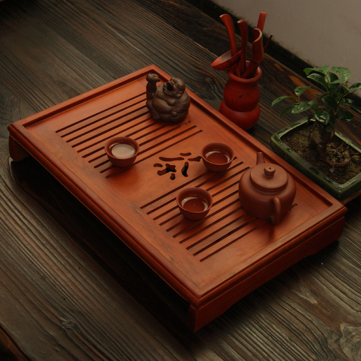 茶盘/实木茶盘/ 原木抽屉式田园风格《茶》字茶盘 茶具 生活如茶|msdalam kategori pinggan mangkuk, set teh, dulang teh - dari Buy2taobao.com untuk memberikan perkhidmatan ejen Taobao profesional membeli