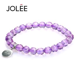  JOLEE专柜正品 极品纯天然紫水晶手链 女款 韩版 时尚 情人节礼物