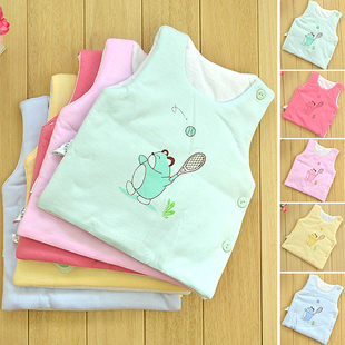  淘宝贝春季新款婴儿马甲宝宝纯棉背心新生儿护肚上衣儿童卡通衣服