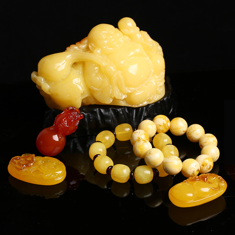 Pak live broadcast Designed shot Sunyear Jewellery Bracelet No business card Drop Yellow chanterelles Amber Beeswax men and women sweater chainin the Accessories/Fashion Jewelry, Bracelets category - from Buy2taobao.com to provide professional Taobao agent buy service