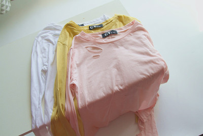 【渣图店】超级好看超级舒服的纯棉薄款长袖打底T恤女士防晒衫