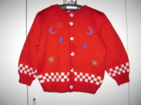 纯手工编织儿童<em>开衫毛衣小兔子</em>图案毛衣卡通图