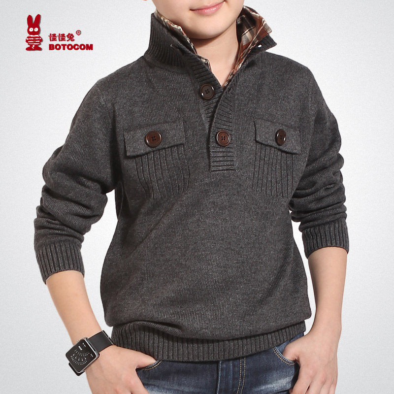 秋冬款 纯棉宝宝对开肩<em>开毛衣</em> <em>儿童</em>线衣<em>外套</em> 手