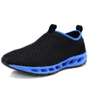  夏季透气男鞋真皮套脚鞋 轻便休闲运动板鞋 韩版鞋子男镂空洞洞鞋