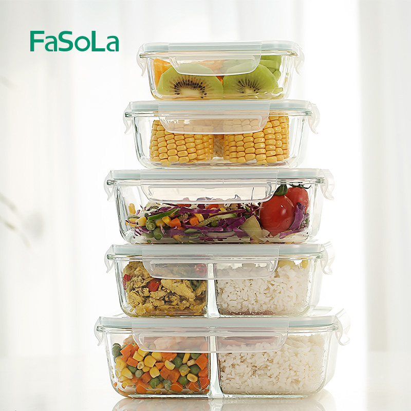 Japan Crisper rectangle Glass Bento Box With cover Microwave Oven Lunch box Refrigerator Sealed boxin the Tableware , Fresh container/Fresh Containers , Crisper category - from Buy2taobao.com to provide professional Taobao agent buy service