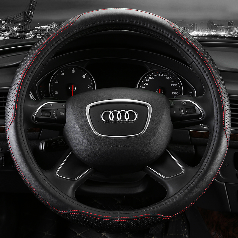 2017 genuine leather automobile Steering wheel cover audi A3 A4L A6L Q3 Q5 Q7 A5 handle grip cowhide Four seasonsin the Car/Articles/Fitting/Refit , Car Accessories/The jewelry , Steering wheel cover category - from Buy2taobao.com to provide professional Taobao agent buy service