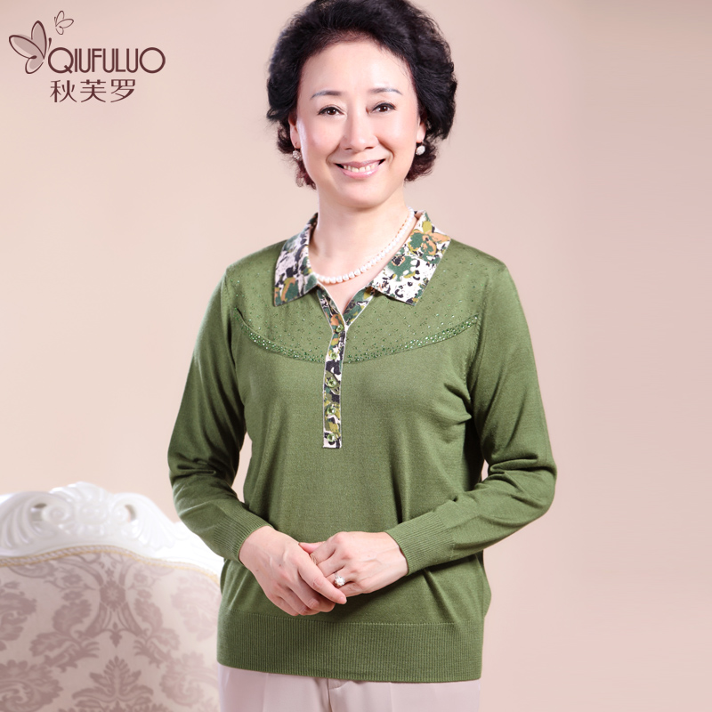 秋芙罗 2013秋装新款中老年女装长袖针织衫 妈妈装中年女装秋装 秋芙罗 2013秋装新款中老年女装长袖针织衫 妈妈装中年女装秋装
