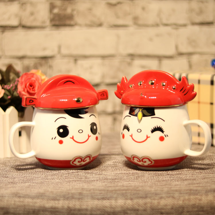 婚慶用品結婚對杯陶瓷喜字茶杯喜慶創意回禮品禮物情侶喜杯牙刷杯在類目 餐飲具, 杯子/水杯/水壺, 隨手杯中 - 來自Buy2taobao.com提供專業的淘寶代購服務