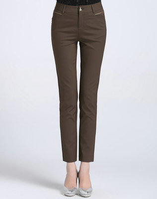 梦舒雅女裤2018春夏新款专柜新品职业装直筒裤14305280修身显瘦