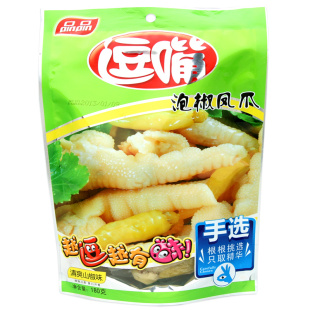  品品凤爪 泡椒鸡爪180g 泡椒山椒凤爪 逗嘴泡椒鸡爪 成都凤爪零食