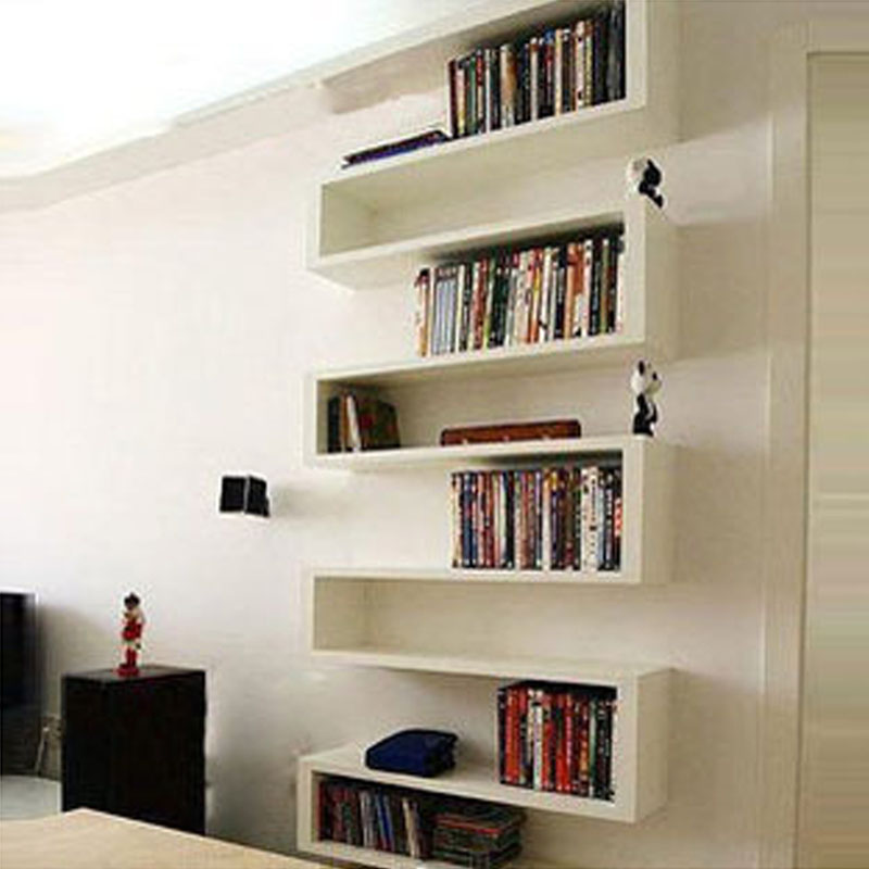 Decorative wall shelving plus decor.