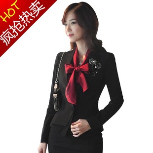  秋冬新款淑女装修身OL通勤职业装气质女士西装外套小西服