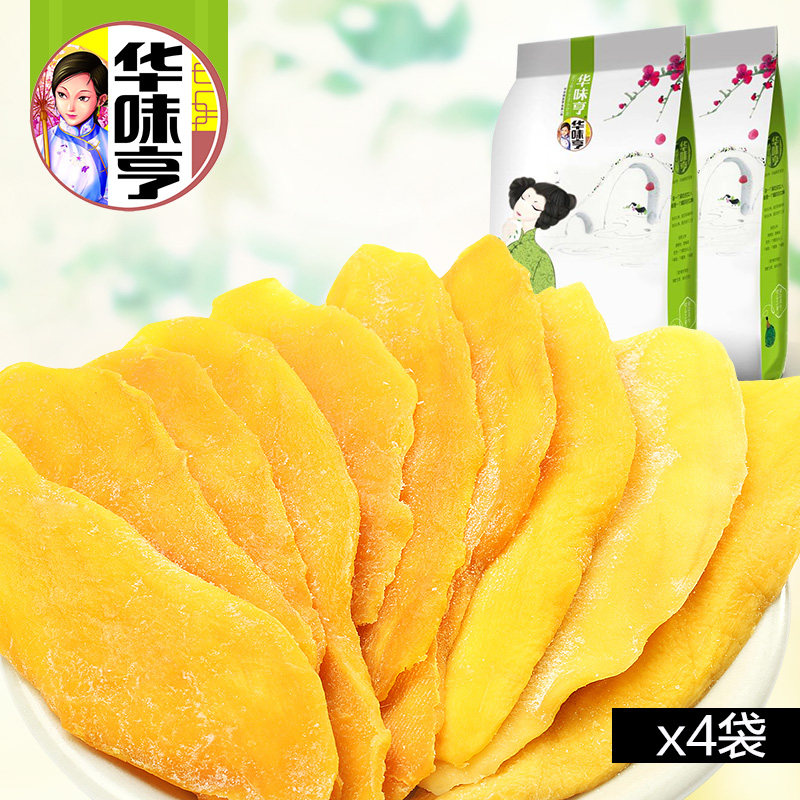 华味亨 芒果干 菲律宾进口食品 蜜饯果干休闲零食 水果干108gx4袋