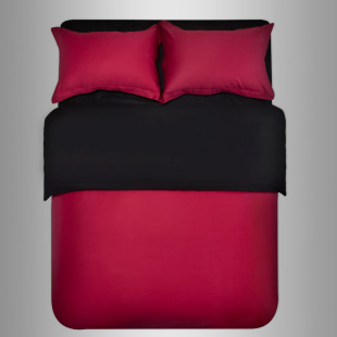  金喜路 新品上市  欧式简约 素色双拼四件套 纯色 4件套 床上用品