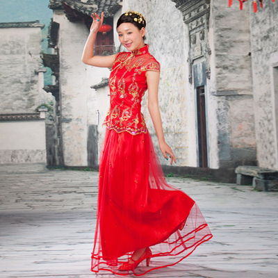 新娘婚纱礼服旗袍 2014新款 时尚 结婚服 敬酒