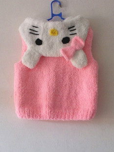 <em>绒绒线</em>小<em>马甲</em> 纯手工造型小马甲 KT<em>猫马甲</em> he