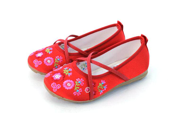 老北京布鞋 儿童<em>绣花鞋</em> 女童绣花布鞋 <em>女孩</em>生日