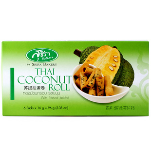  【天猫超市】泰国进口零食 SUTHERA苏提拉菠萝蜜牌椰奶蛋卷96g/盒