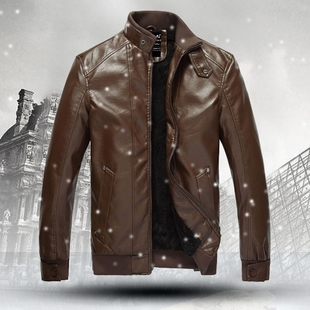 春装新款机车皮衣时尚男士奢华柔软PU皮装立领皮衣男式皮夹克