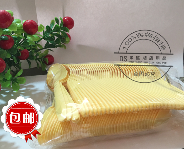 包邮正品一次性塑料大黄勺 DS1刨冰勺子大号冰粥冰激凌大号勺调羹在类目 餐饮具, 餐具, 叉/勺/筷套装中 - 来自Buy2taobao.com提供专业的淘宝代购服务