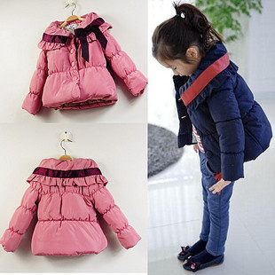  韩版童装 女童冬装新款 宝宝衣服加厚棉衣风衣反季儿童外套