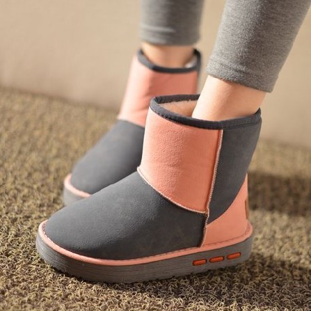 秋冬新款彩色雪地靴...