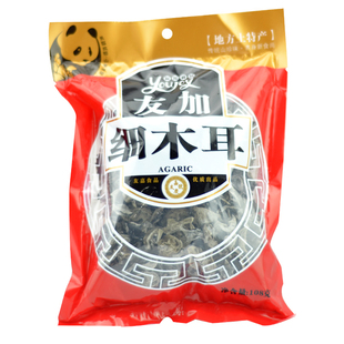  四川山珍 友加细木耳108G袋X4袋 南北干货包装1周2次黑 土特产