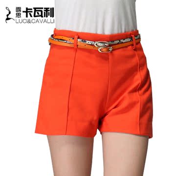 欧洲站女装露卡利2013夏季新款小香风中腰显瘦热裤女式棉短休闲裤 欧洲站女装露卡利2013夏季新款小香风中腰显瘦热裤女式棉短休闲裤