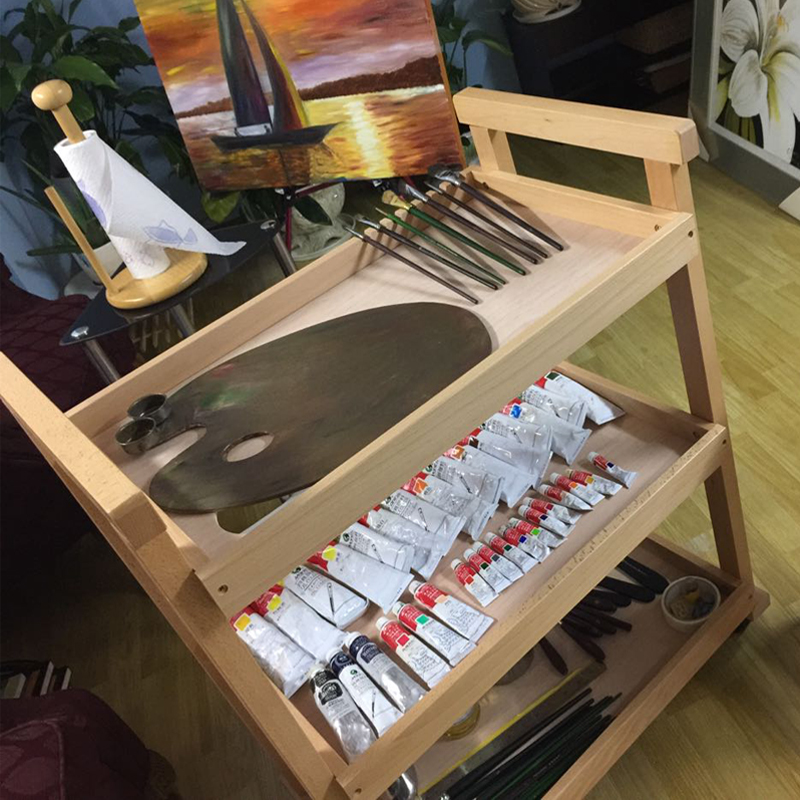W13双丰牌正品三层实木画桌榉木移动油画车画柜专业油画车工具车在类目 电子词典/电纸书/文化用品, 画具/画材/书法用品, 画板/画架中 - 来自Buy2taobao.com提供专业的淘宝代购服务