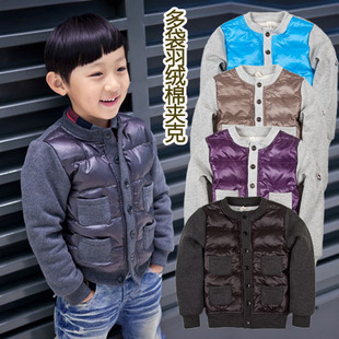  新年冬装童装韩版儿童羽绒服内胆女童男童棉夹克加绒棉衣L-WT129
